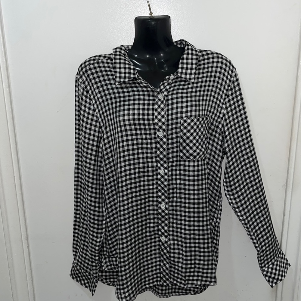 NWT Workshop Republic Clothing Plaid Blouse
